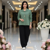 شومیز مانتویی پروانه با دوخت تضمینی 🥰💕🌸کد 15373 آرات