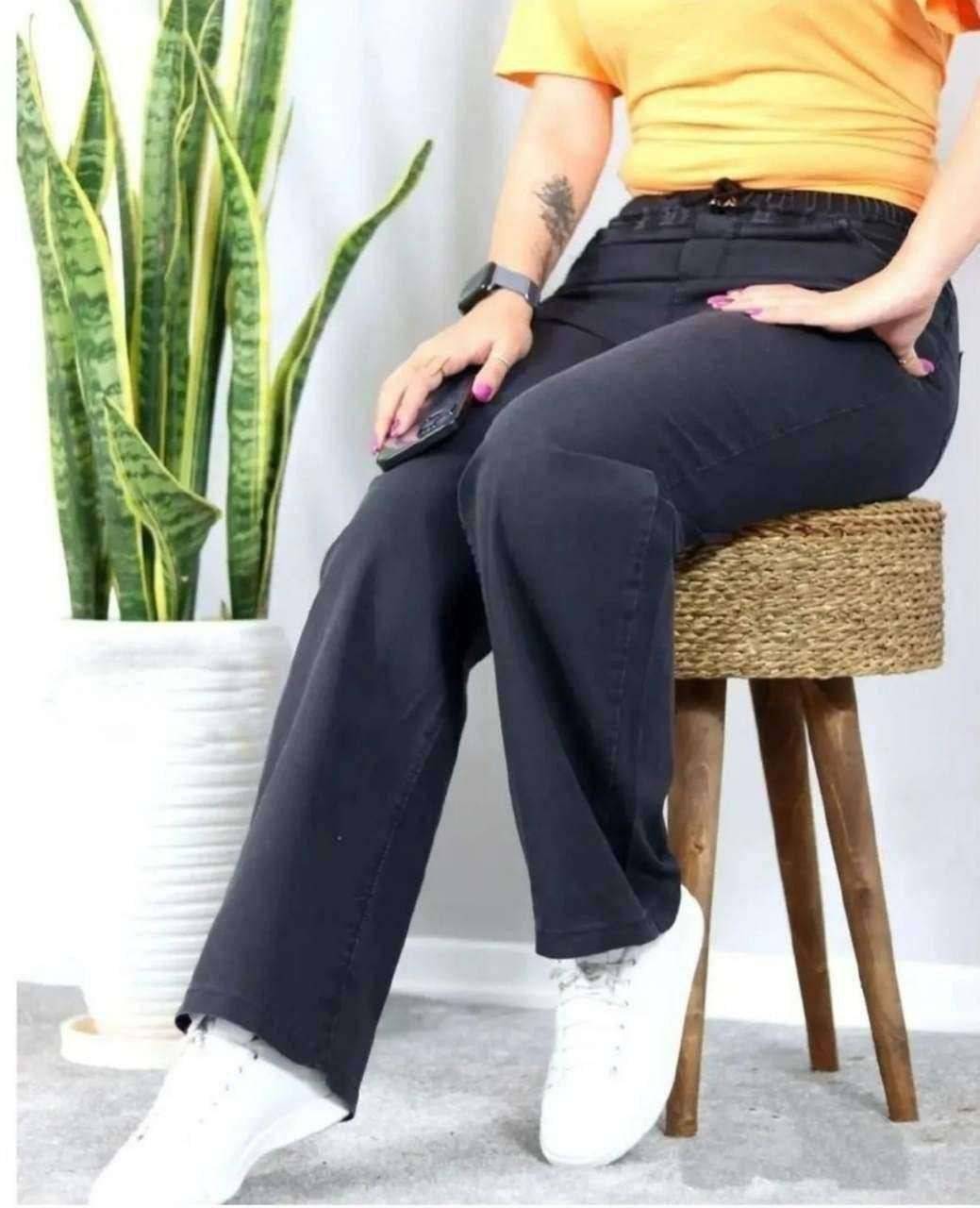 شلوار بگ جین کاغذی کیفیت عالی تنخور زیبا 🎀🥰کد511 شانی