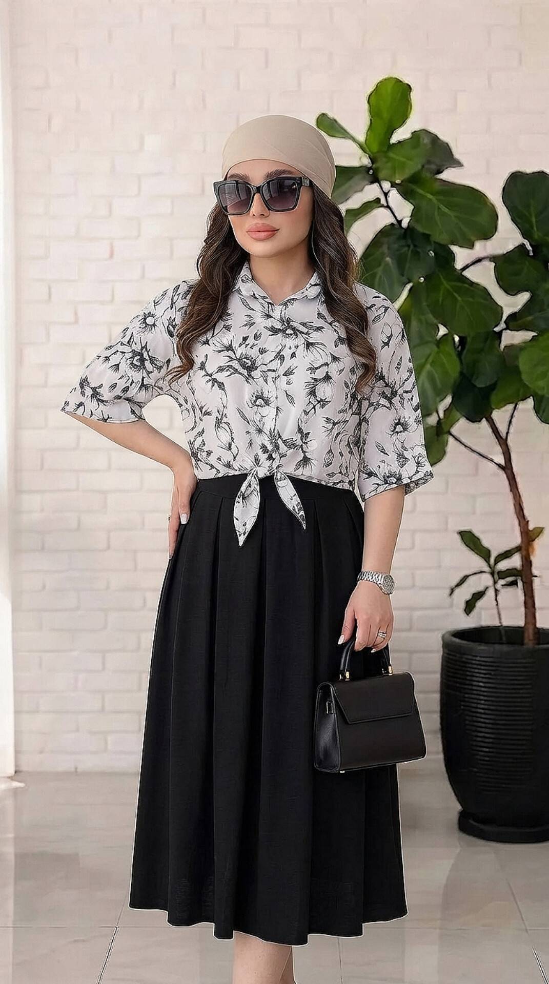 شومیز دامن وانیک تنخور زیبا و رنگ بندی شیک 🎀❤️کد 21055 ماه بانو