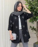 شومیز نگین پاپیون جذاب با کیفیت عالی در دو رنگ زیبا کد 100754 ارغوان
