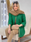 شومیز مانتویی نیکا جدید با کیفیت عالی کد 100760 ارغوان