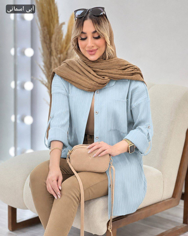 شومیز مانتویی نیکا با کیفیت عالی در رنگ بندی کد 100761 ارغوان