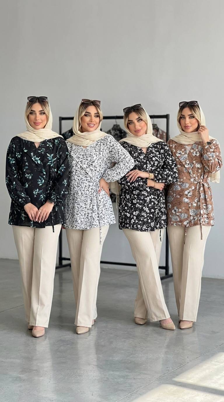 شومیز مجلسی نگاه با کیفیت عالی در طرح های زیبا کد100766 ارغوان