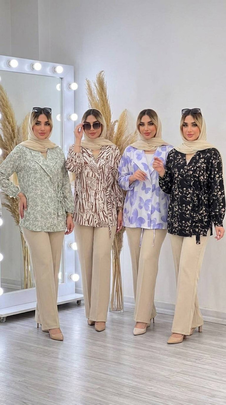 شومیز مجلسی نگاه با کیفیت عالی در طرح های زیبا کد100766 ارغوان