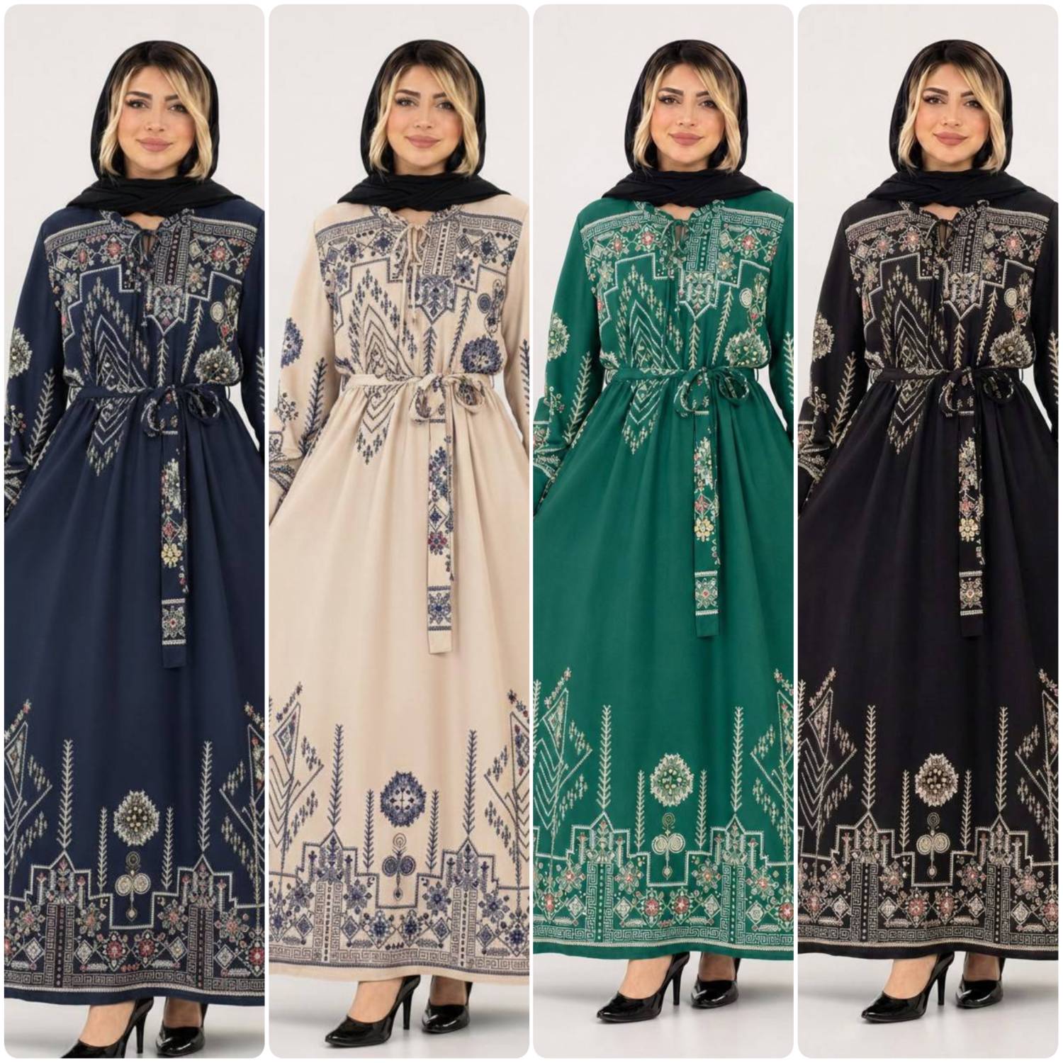 پیراهن بلند فرحناز بوگاتی درجه یک و با کیفیت عالی کد 16189 الیکشا