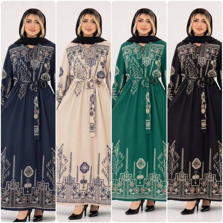 پیراهن بلند فرحناز بوگاتی درجه یک و با کیفیت عالی کد 16189 الیکشا