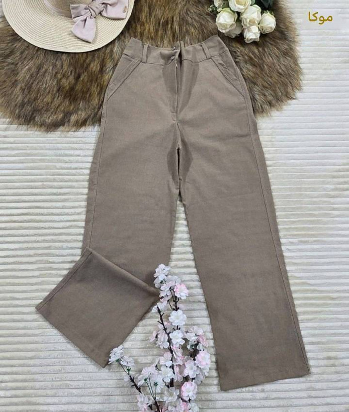 شلوار نیم بگ کتان با دوخت عالی😍👌🏻✨کد 3372 سارین