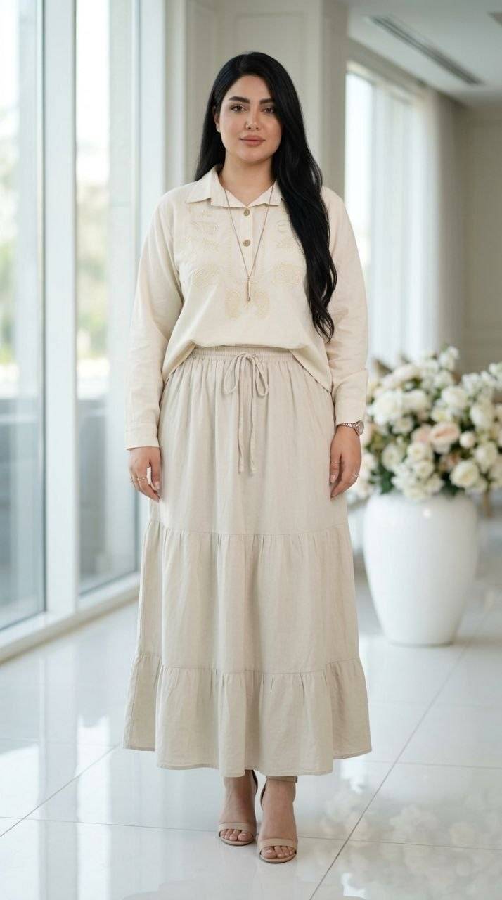 ست شومیز دامن در رنگبندی🥰♥️✨کد 18368 آرات