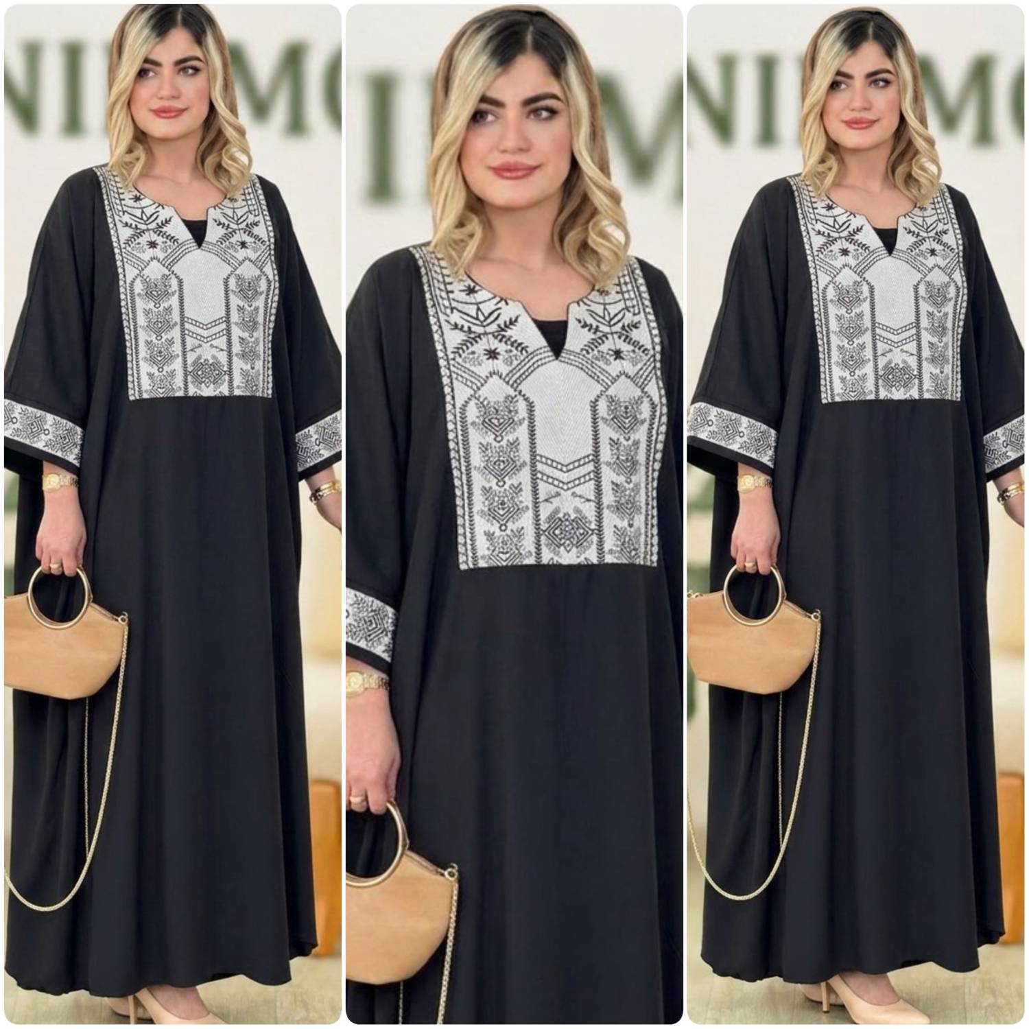 عبایی آلکا داکرون خرجکار سوزن دوزی اعلا کد 16864 الیشکا