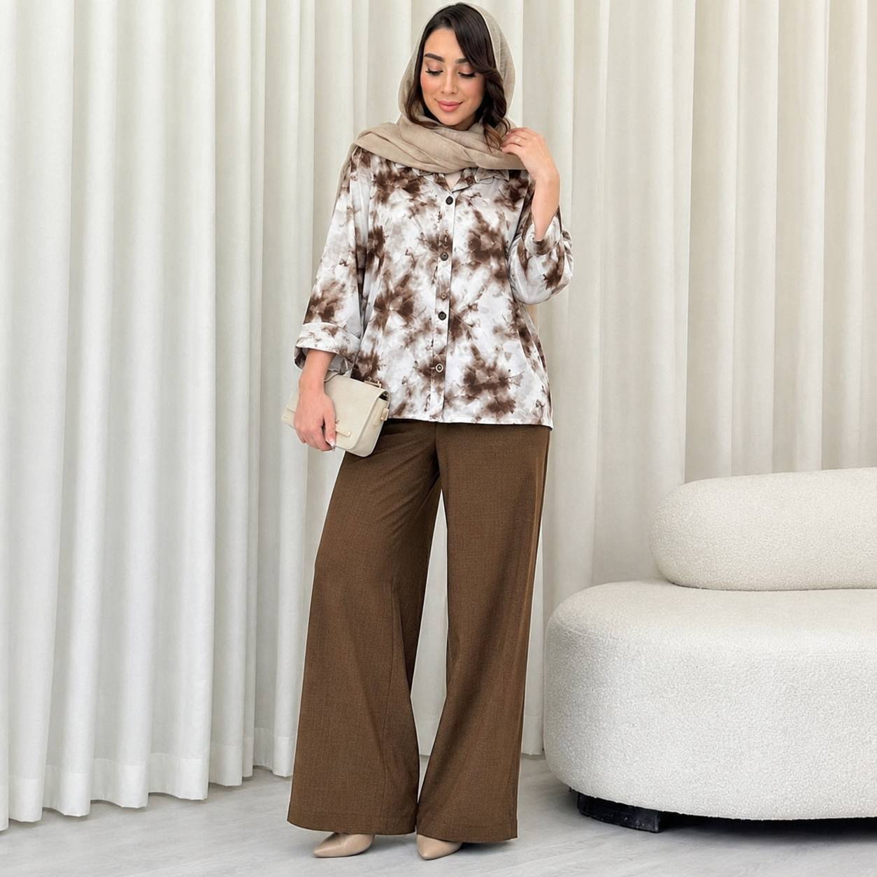 شومیز گازوئیلی جذاب در رنگ بندی زیبا با کیفیت عالی کد 998 بیبی