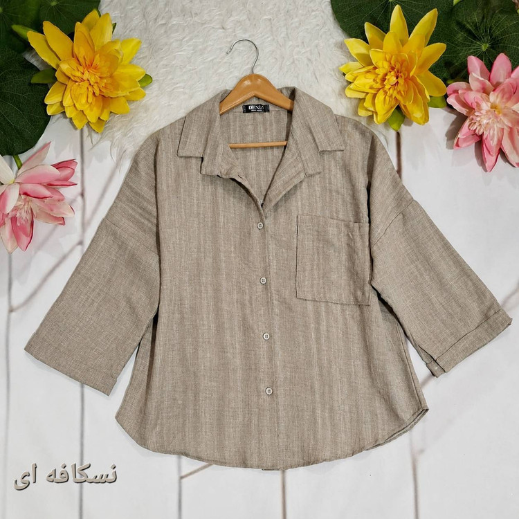 شومیز باکسی جذاب در دو رنگ زیبا کد 1002 بیبی
