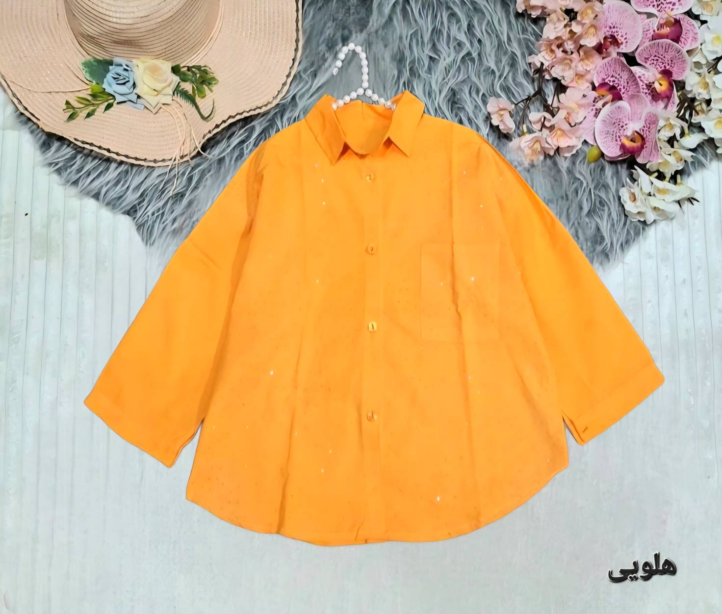 شومیز جلو نگینی جذاب در رنگ بندی کد 75990 تارا