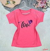 تیشرت باکسی نگینیLOVE در رنگ بندی کد 75991 تارا