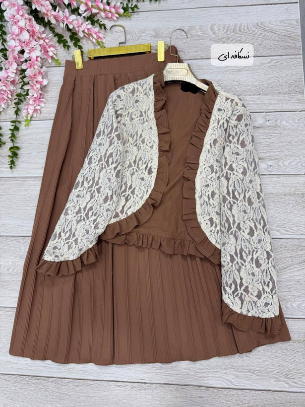 شومیز دامن چین چیلا🤩✨کد 7054 طاها