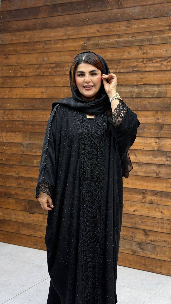 مانتو عبایی جواهر نگین کاری شده😍💎✨کد 449 حدیث