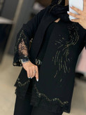 مانتو مزونی دانتل گل رز جنس کرپ🤩✨کد 461 حدیث