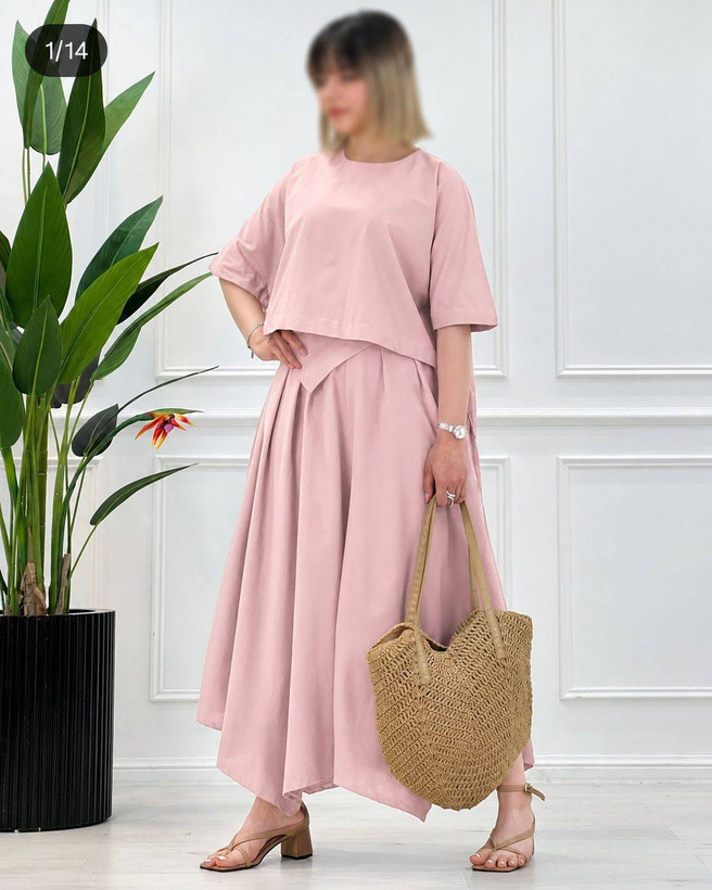 ست شومیز دامن شلوار فشن ،😍🎀کد670 آدراپانا