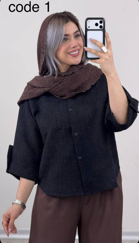 شومیز تک جیب کوک زیبا وشیک تنخور عالی در رنگبندی زیبا 🎀 🎀 کد ۱۸۱۴۵ ستشو