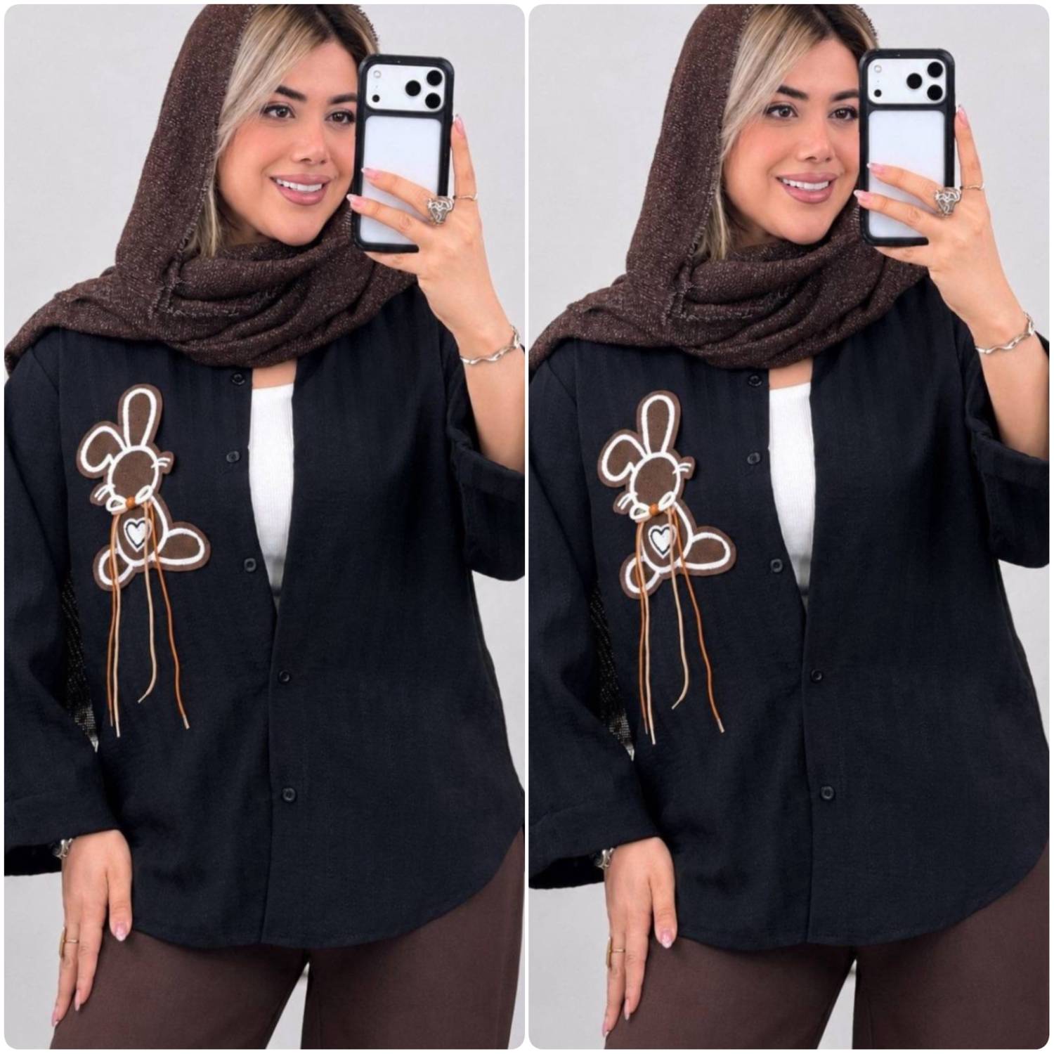 شومیز خرگوشی داکرون با کیفیت 💯🌈🛍۱۶۲۸۳ نفیس