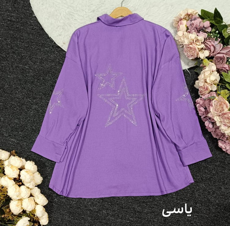 شومیز مانتویی ستاره 610 در رنگبندی🥰✨♥️کد 21134 باران