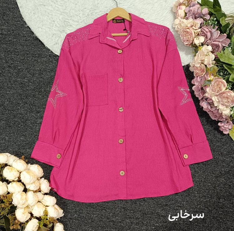 شومیز مانتویی ستاره 610 در رنگبندی🥰✨♥️کد 21134 باران