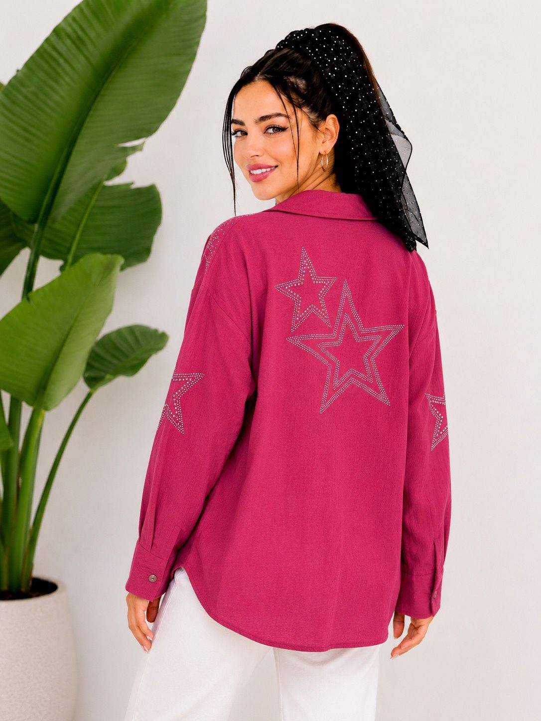 شومیز مانتویی ستاره 610 در رنگبندی🥰✨♥️کد 21134 باران