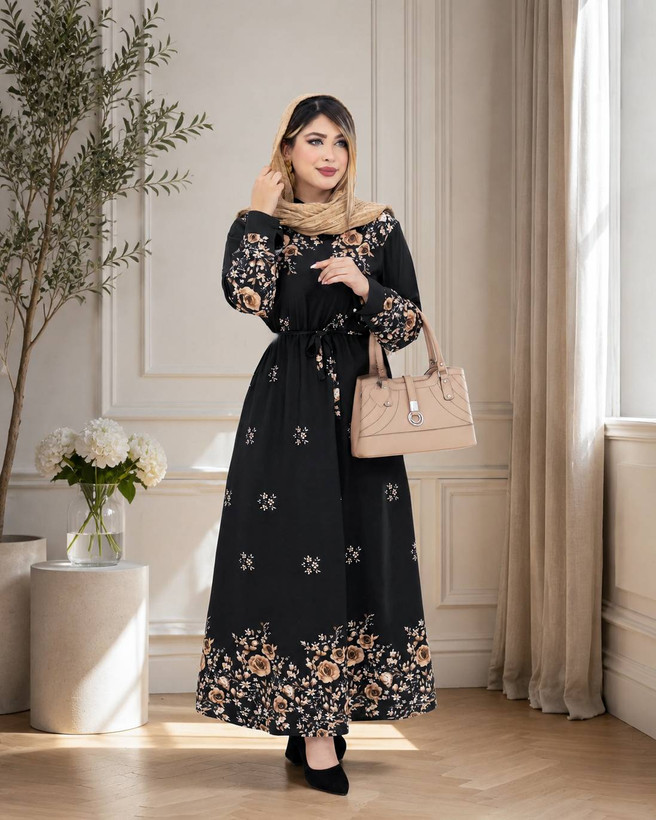 پیراهن یقه چین گلشیفته با جنس اعلا🥰♥️✨کد 468 حدیث