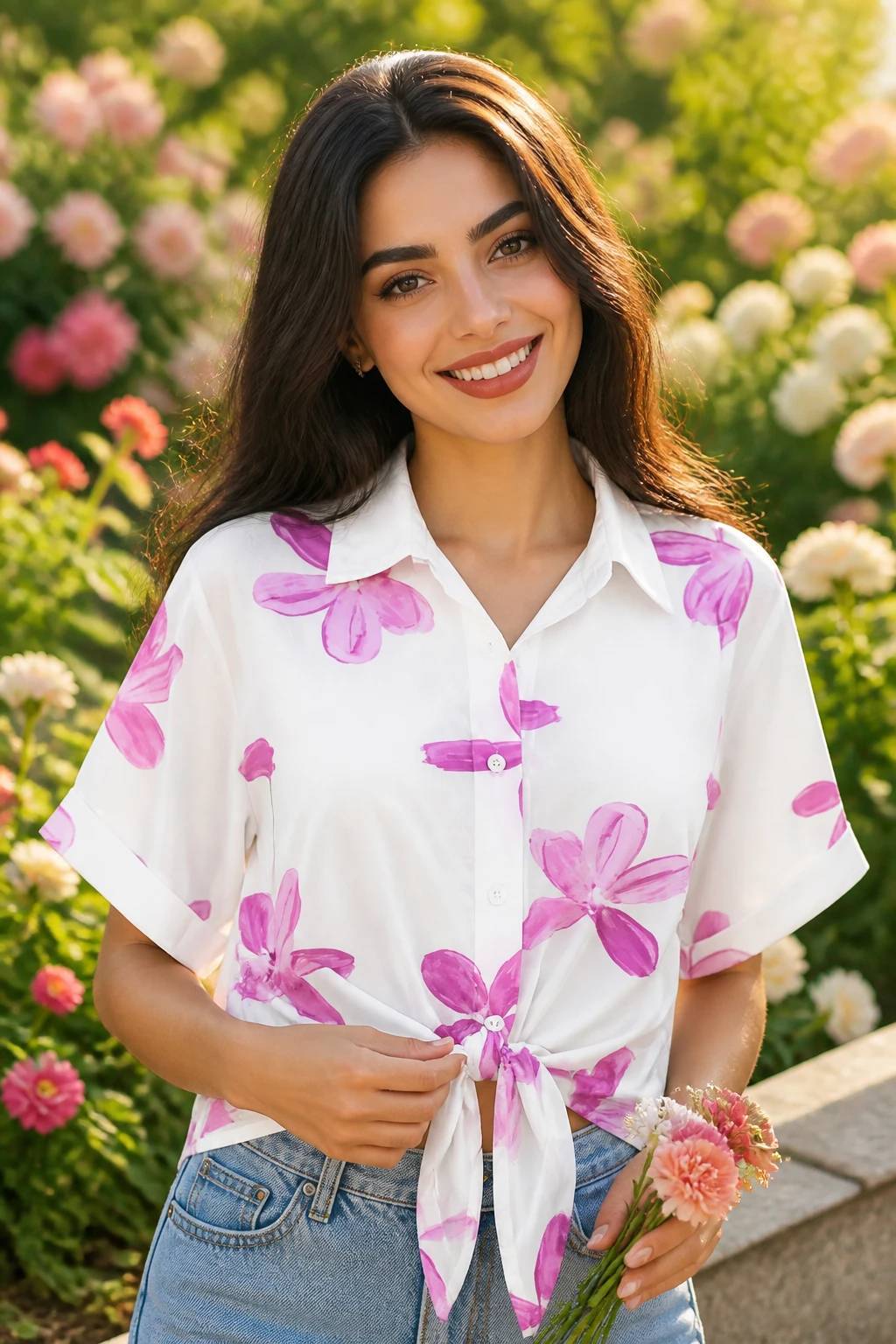 شومیز گرهای نازنین با جنس درجه یک🥰✨✅کد 16949 مدلند