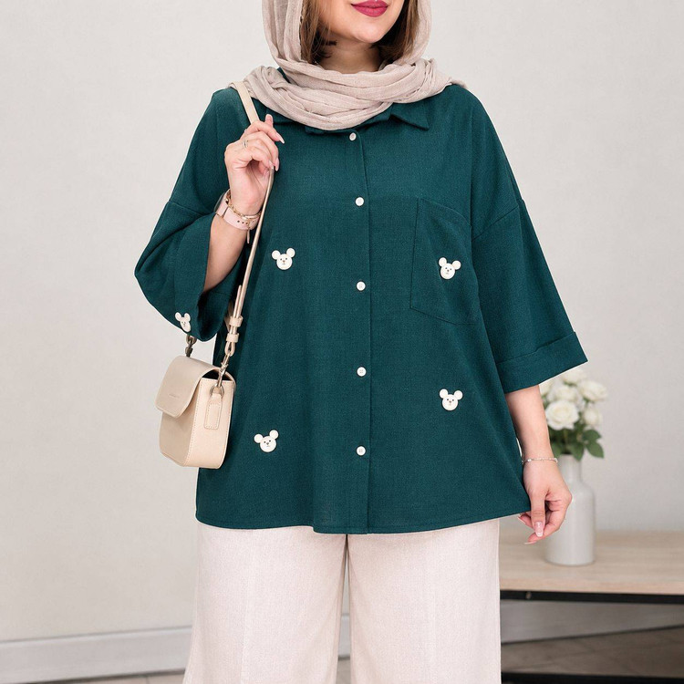 شومیز شلوار تدی تنخور زیبا و رنگ بندی شیک 😍🎀کد570 آدراپانا