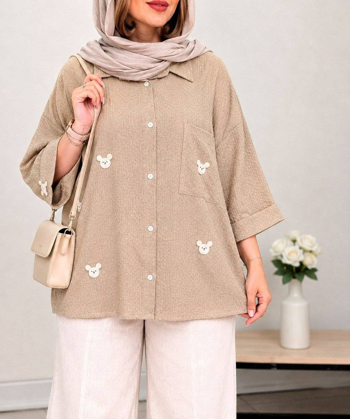 شومیز شلوار تدی تنخور زیبا و رنگ بندی شیک 😍🎀کد570 آدراپانا