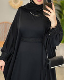 مانتو عبایی آستین پلیسه تنخور زیبا و شیک 😍🎀کد645 آدراپانا