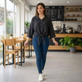 شومیز گره ای رنگ بندی زیبا تنخور زیبا و شیک 🎀🥰شهرزاد بانو