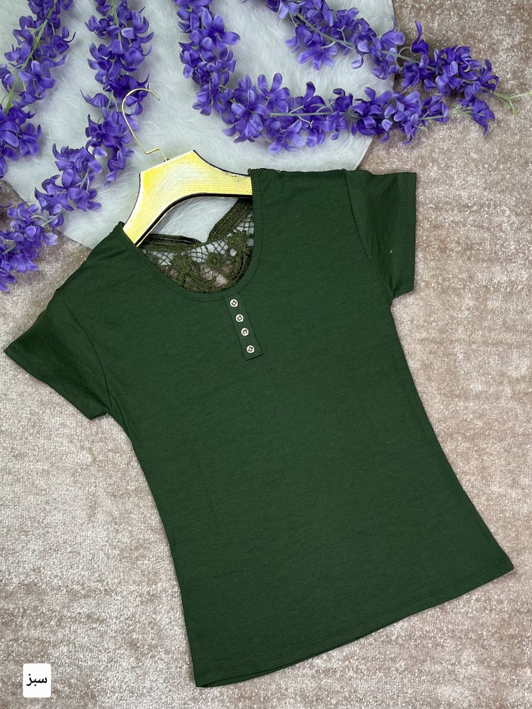 تیشرت پشت گیپور رنگ بندی شیک و زیبا 😍🥰کد15929 ماه بانو
