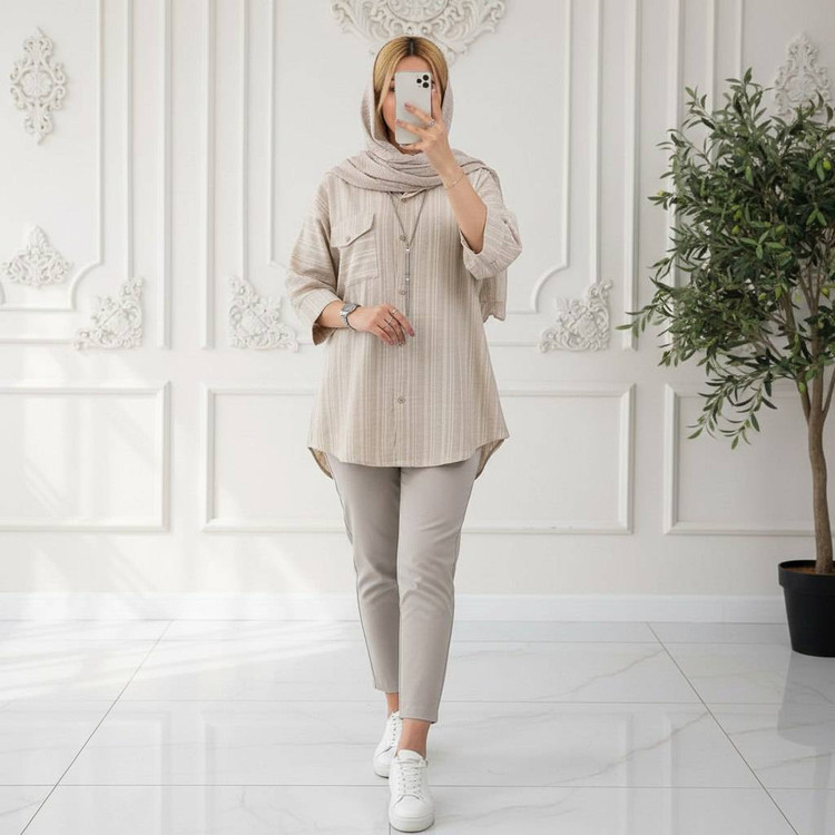 شومیز مانتویی کیمونو ضادین 🥰کد512 شانی