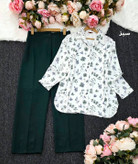 ست شومیز شلوار شکوفه راحت و شیک🥰🫶🏻✨کد 21231 مدلند