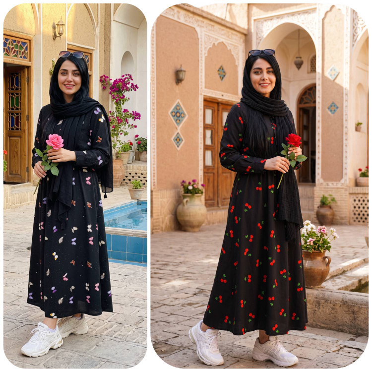 پیراهن آوین سبک و خنک😍♥👌🏻کد 482 حدیث