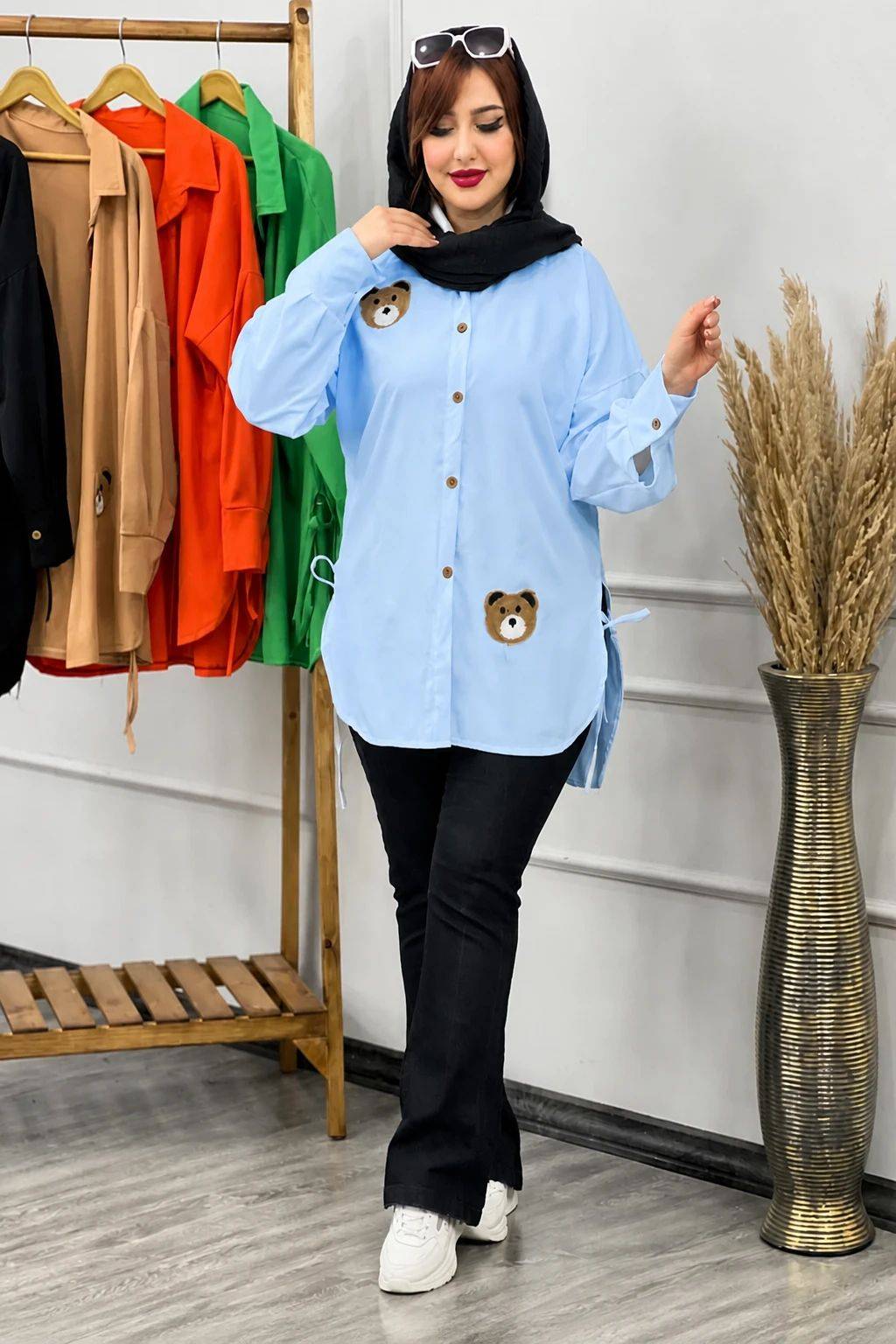 شومیز استیکر خرس داکرون درجه یک 🫂💯🛍۱۷۹۸۹ نفیس