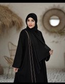 عبا مغزی دوز الیزه درجه یک تنخور عالی شیک تکرنگ مشکی 🎀 🎀 کد ۳۱۸۱ راشین
