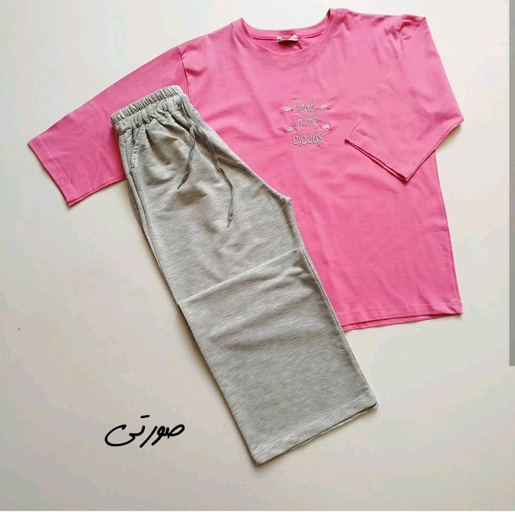 ست تیشرت شلوار راحتی قواره بزرگ در رنگ بندی زیبا 😍😍کد۲۱۱۹۳ دلتا