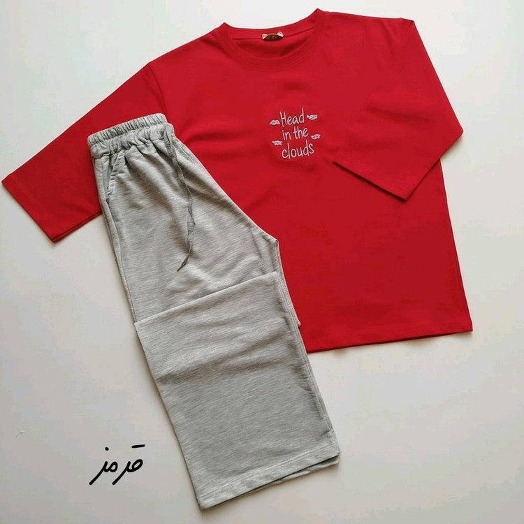 ست تیشرت شلوار راحتی قواره بزرگ در رنگ بندی زیبا 😍😍کد۲۱۱۹۳ دلتا