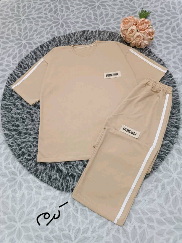 ست تیشرت شلوار جذاب BALENCIAGA زیبا وشیک تنخور عالی در رنگبندی 🌈 🌈 کد ۲۱۲۳۷دلتا