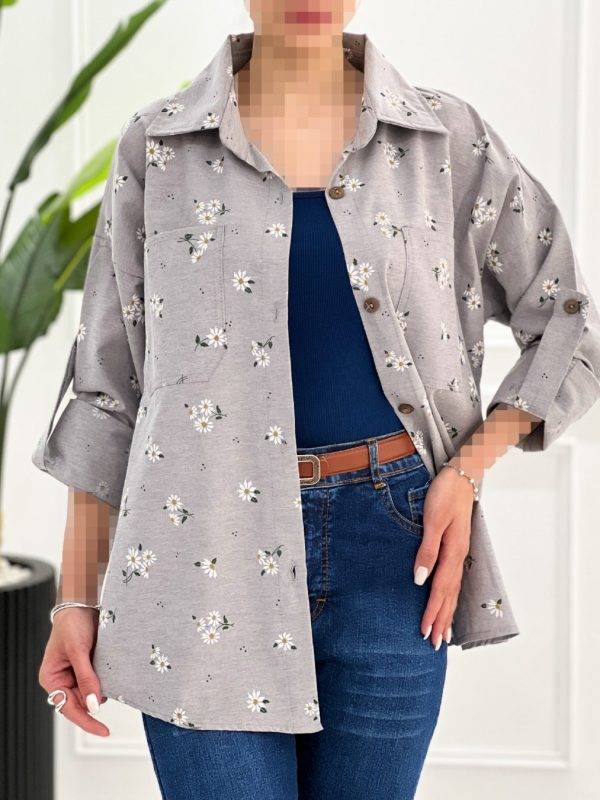 شومیز حراج بهارک لنین طرح گل گچی  تکرنگ 🥰 🥰 کد ۲۱۲۴۶ ستشو