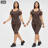 ست تاپ و شلوارک ژوبین ویسکوز الیزه فول کش در دو طرح کد 21147 شایسته