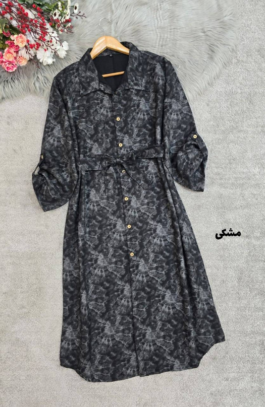 مانتو بلند گازوئیلی آوینا سوفیا با کیفیت در رنگ بندی کد 21038 والیا