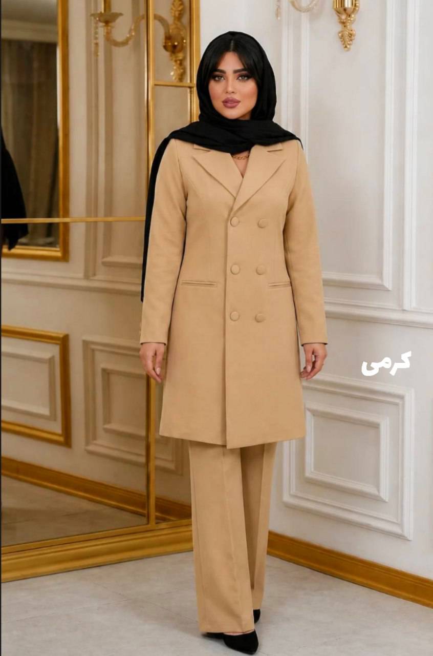 ست مانتو شلوار آسمان جنس مازراتی🥰🫰🏻کد 15947 ناز