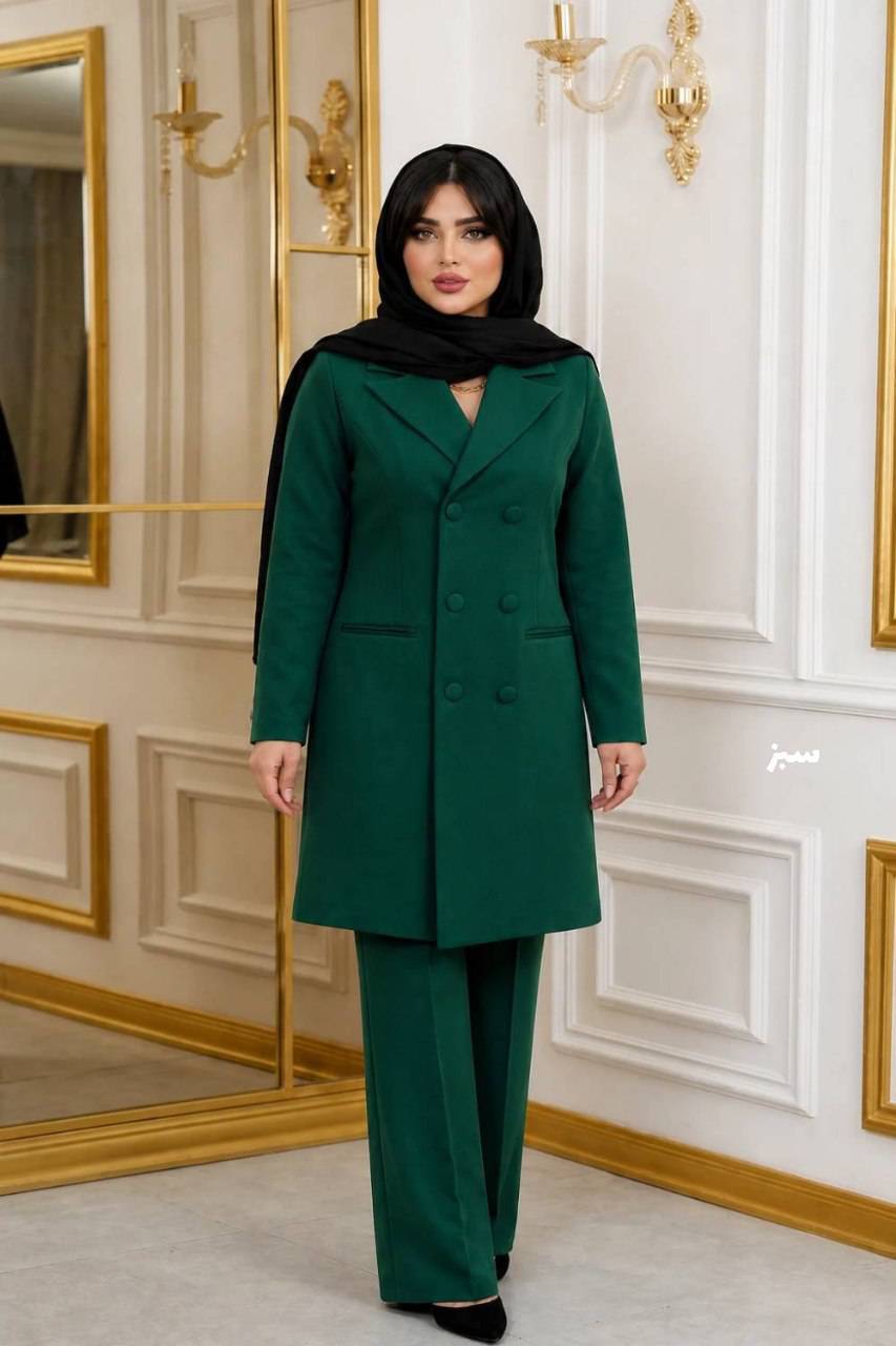 ست مانتو شلوار آسمان جنس مازراتی🥰🫰🏻کد 15947 ناز