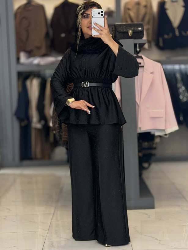 ست شومیز شلوار عروسکی مجلسی🥰👌🏻✨کد 471 حدیث