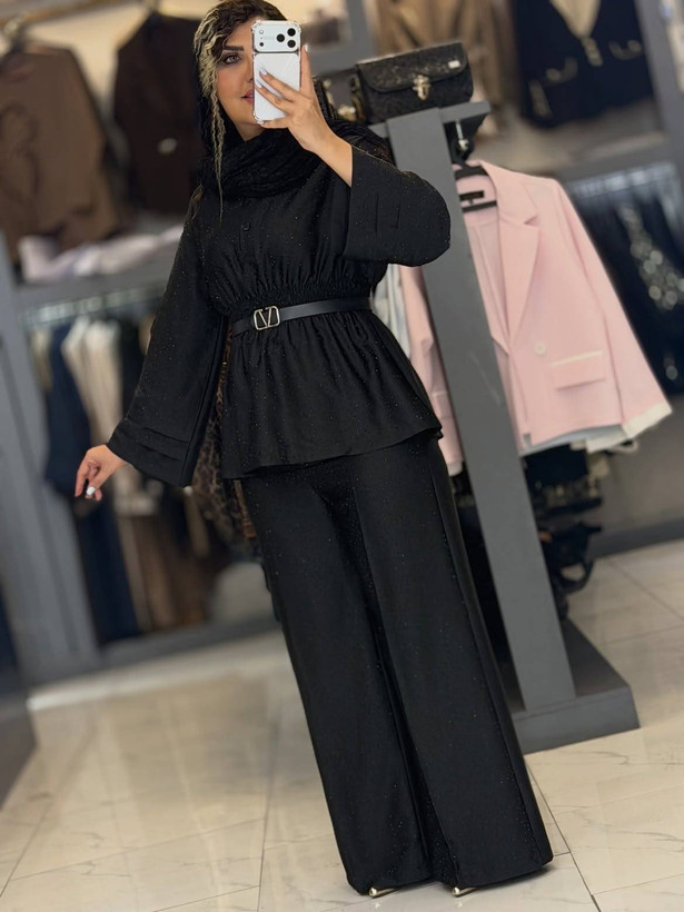 ست شومیز شلوار عروسکی مجلسی🥰👌🏻✨کد 471 حدیث