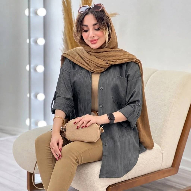 شومیز ستایش دکمه دار در رنگبندی😍🌹❤کد 14038 طاها
