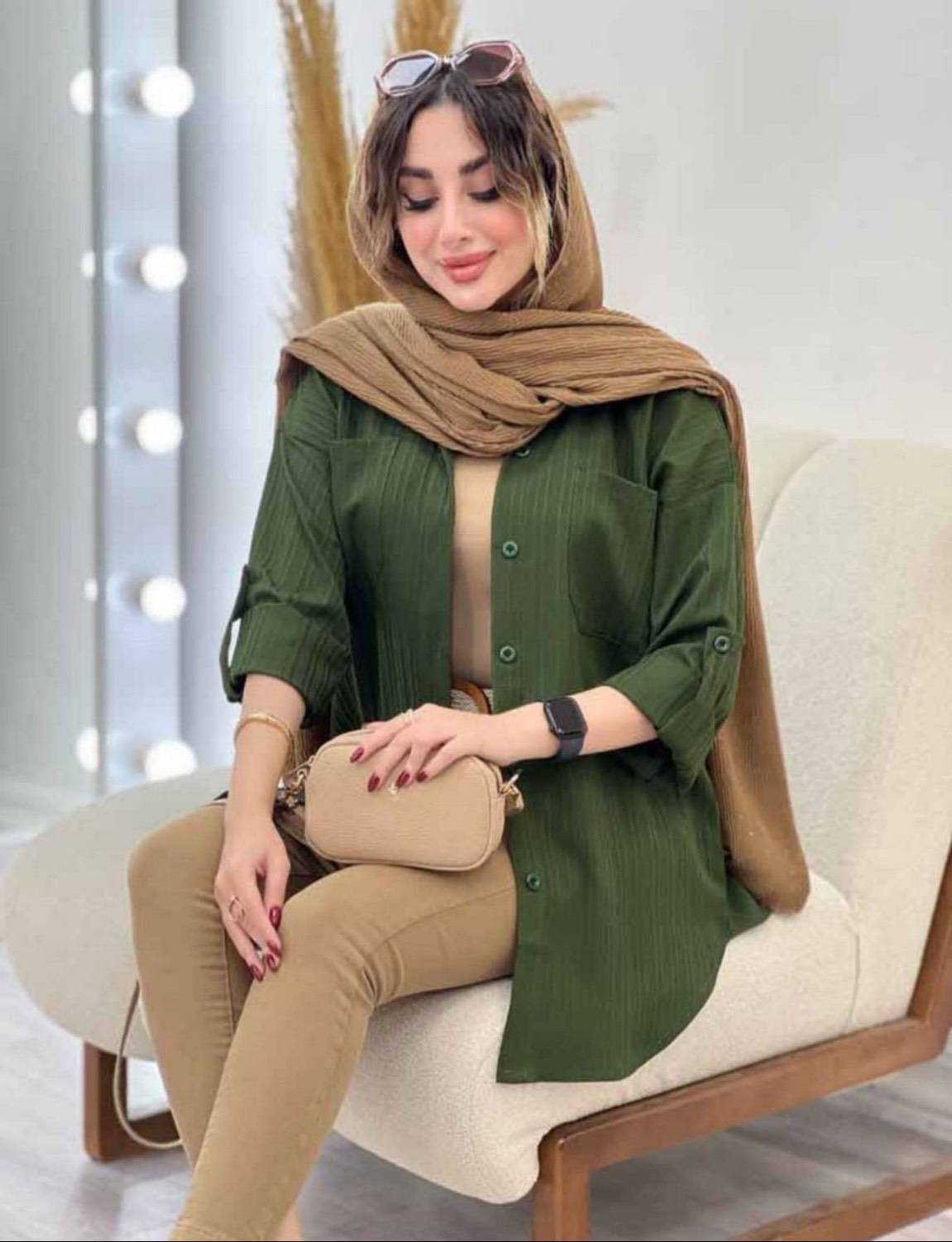 شومیز ستایش دکمه دار در رنگبندی😍🌹❤کد 14038 طاها